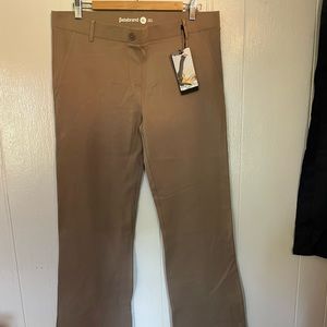 Betabrand Womens XL Khaki Wide Leg Pants New With Tags Beige